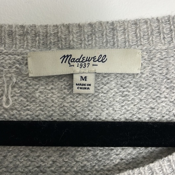 MADEWELL Womens Size m Gray Chronicle Texture Pullover Sweater Style C5241 - Picture 5 of 7